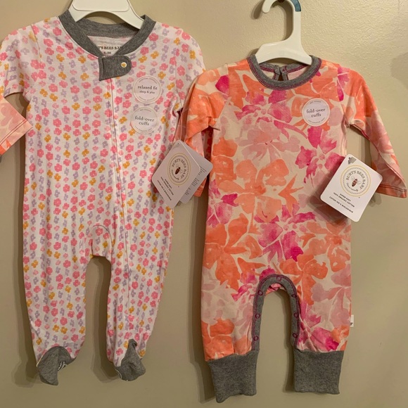 NEW! Set of Burts Bees Snap Onesies Organic Cotton - Picture 5 of 5